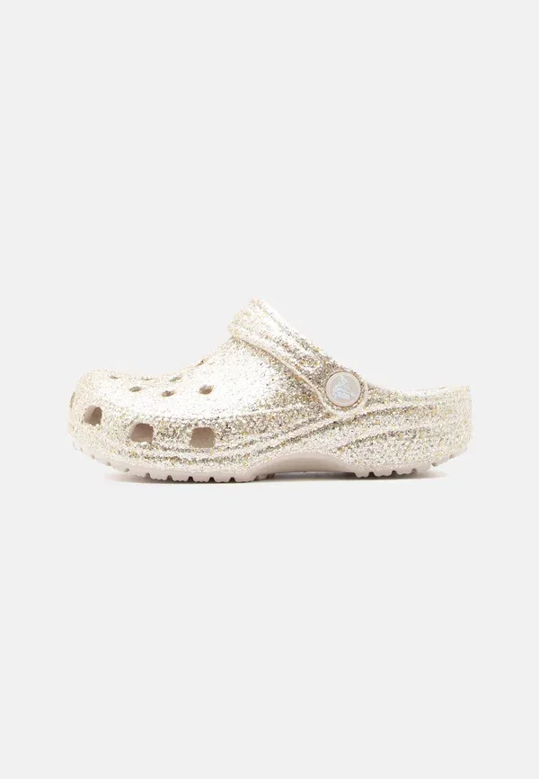 Классические туфли-мюли с крупными блестками Crocs, песочный