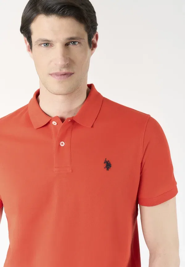Футболка поло хлопковая U.S. Polo Assn., Rosa, розовый — фото 4