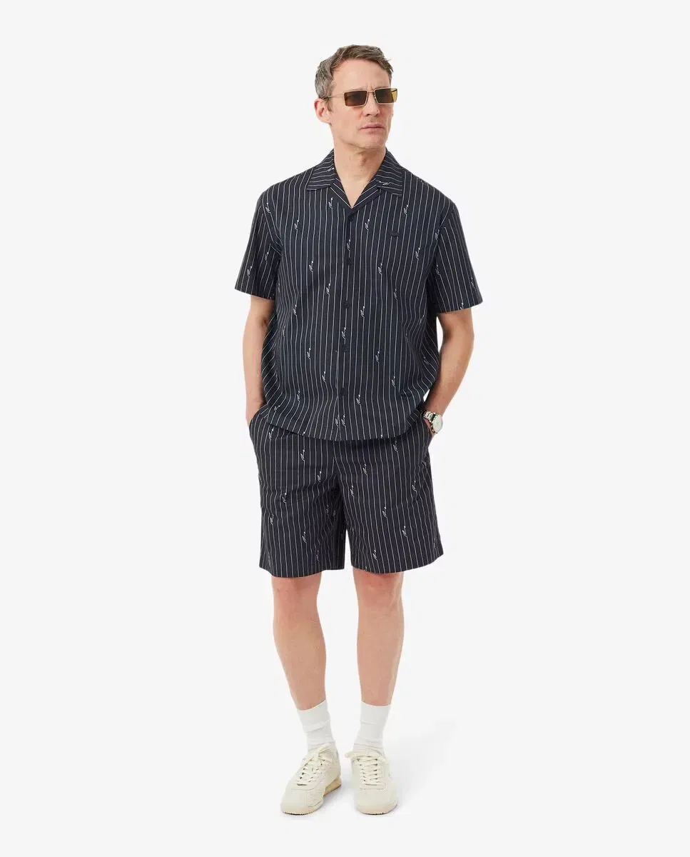 Мужские шорты из органического хлопка с принтом Lacoste, Negro