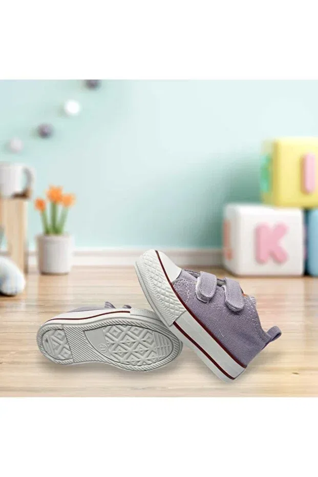 Детские ботинки для девочек текстильные Momykids, Lila — фото 2