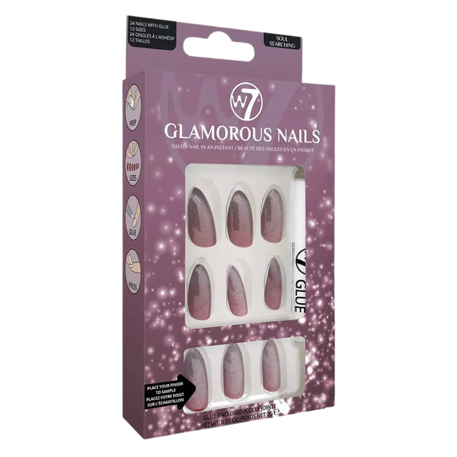

W7 Glamorous Nails накладные ногти Soul Searching, 24 шт/1 упаковка