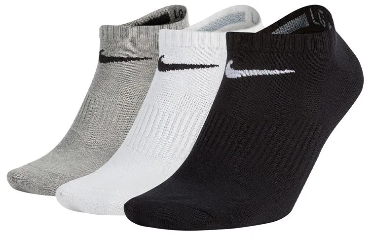 Детские носки-невидимки Nike Ankle Socks 3 Pack, Gray/White/Black