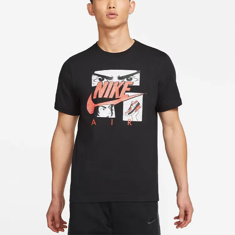 Футболка с принтом Nike As Manga Hbr, черный — фото 3