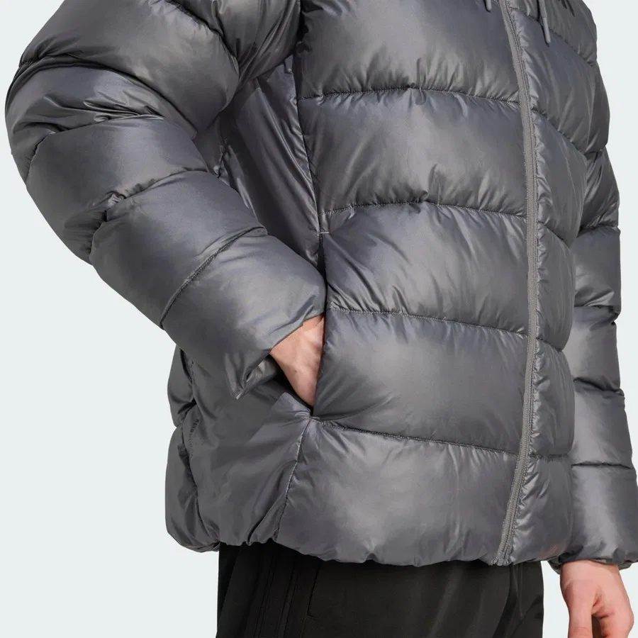 Куртка-пуховик с капюшоном Sportswear Essentials CLIMAWARM Synthetic Down Puffer Hooded Jackets adidas, Черный — фото 4