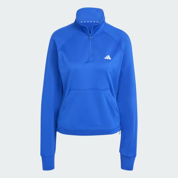 

Тренировочная толстовка Adidas Aeroready Game & Go Quarter-Zip Fleece, синий
