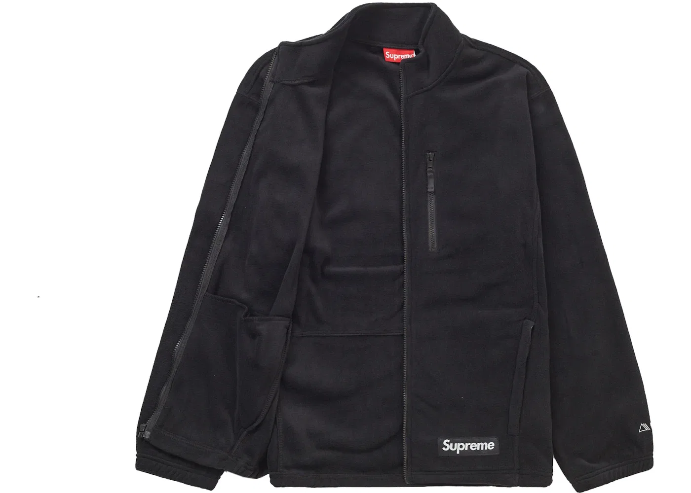 Мужская куртка с флисом Supreme Polartec Zip Jacket, Black — фото 2
