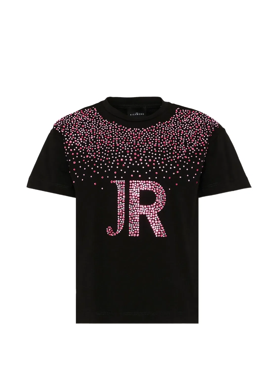 Футболка со стразами John Richmond Junior, черный