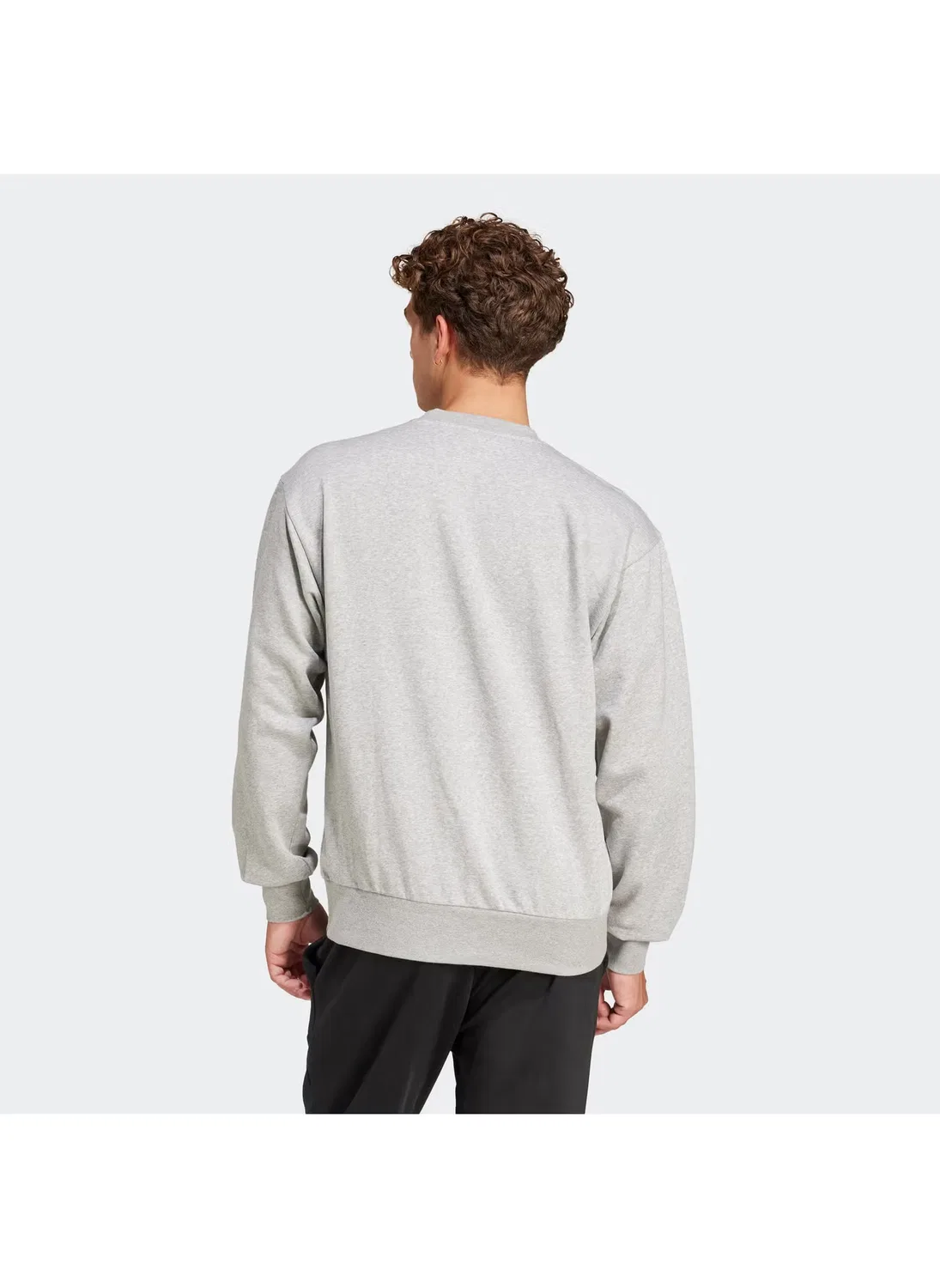 Свитшот с логотипом Essential logo fleece Adidas, серый — фото 2