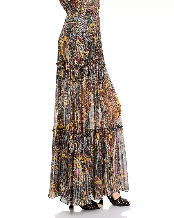 Женская юбка макси с принтом Etro, Printed Black — фото 4