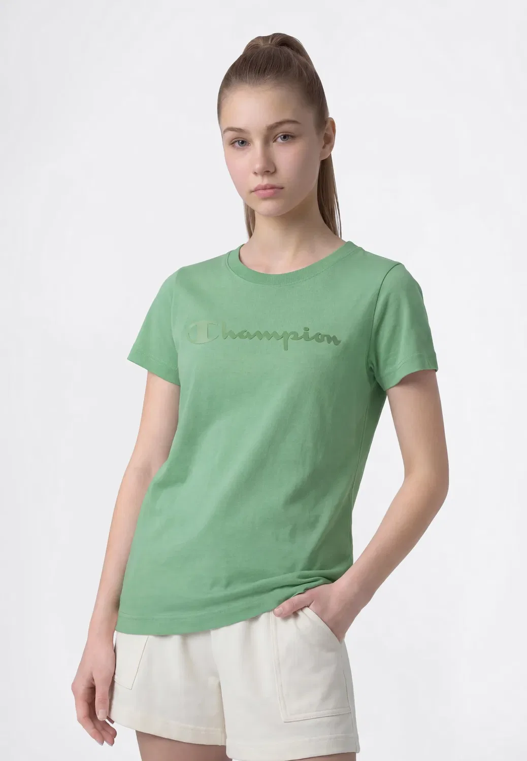 Спортивная одежда стандартного кроя - базовая футболка Champion, Green