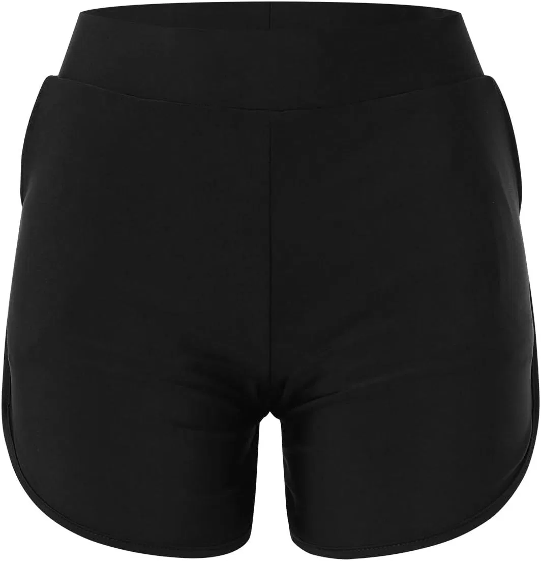 Женские шорты для плавания с высокой талией Generic, Black — фото 2
