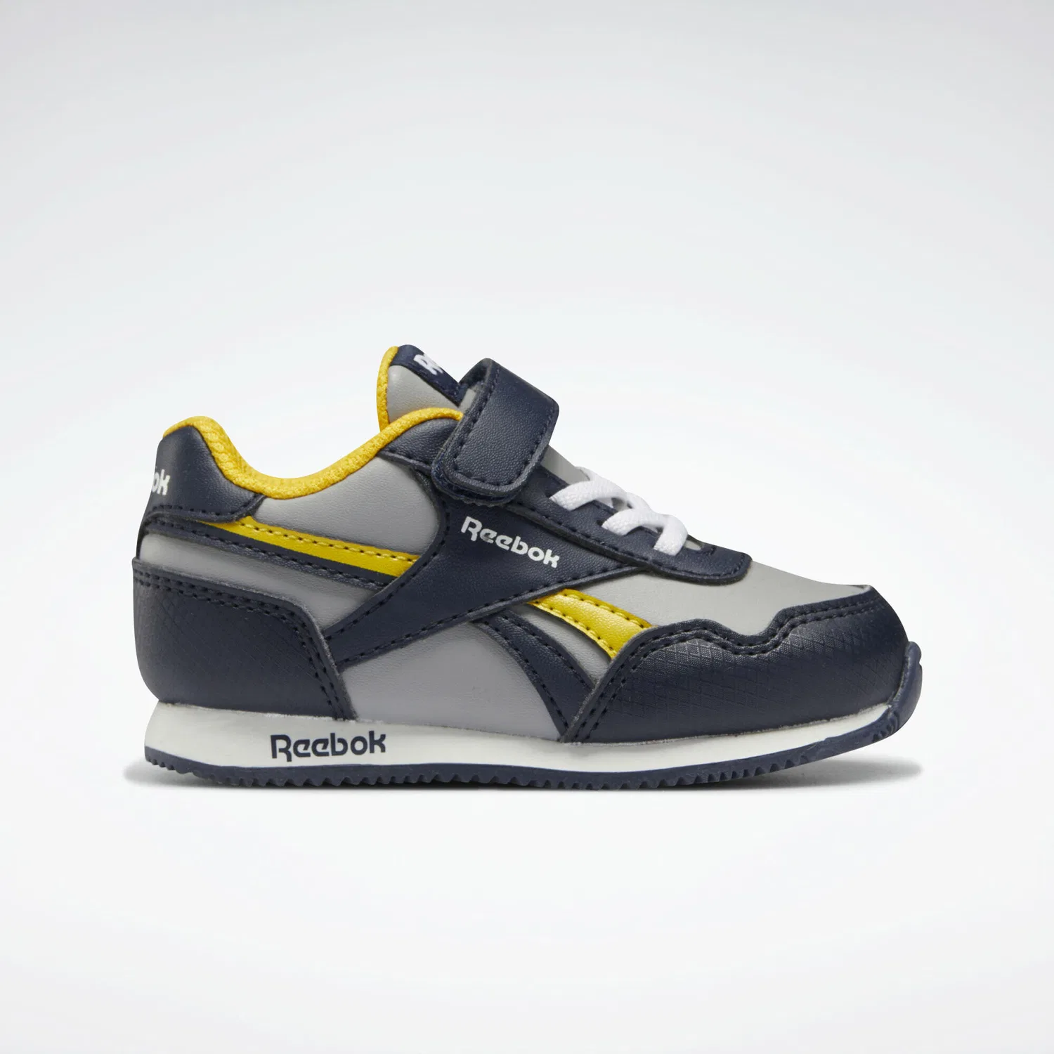 Детские кроссовки с боковыми полосами Royal Classic Jogger 3 Shoes Reebok, Grau / Gelb