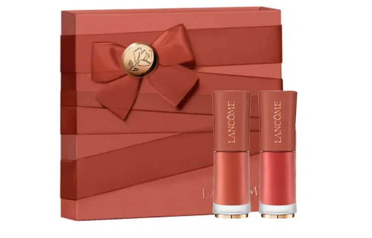 Женский набор жидких помад Lancome, #275 French Nude Tea + #279 Rose Nude Pink, Gift Box Set, 6 мл, LANCOME, Black