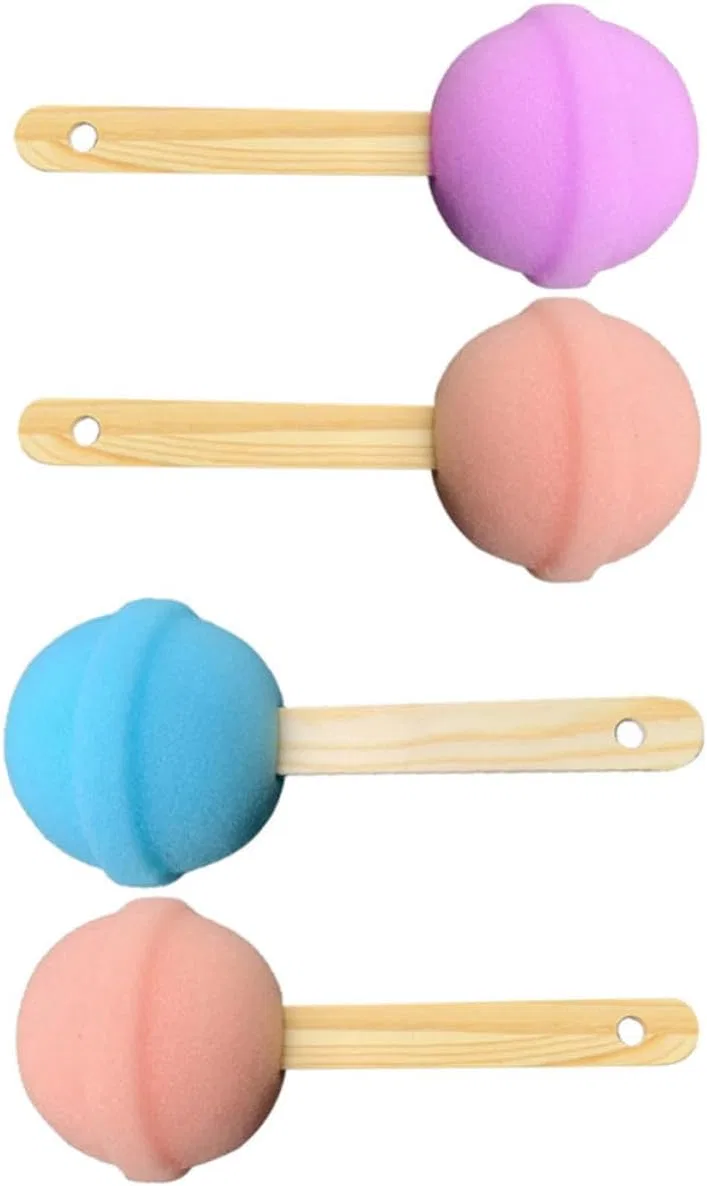 Набор банных губок 4 шт Lollipop, IMIKEYA, 18x8x8 см, мультиколор