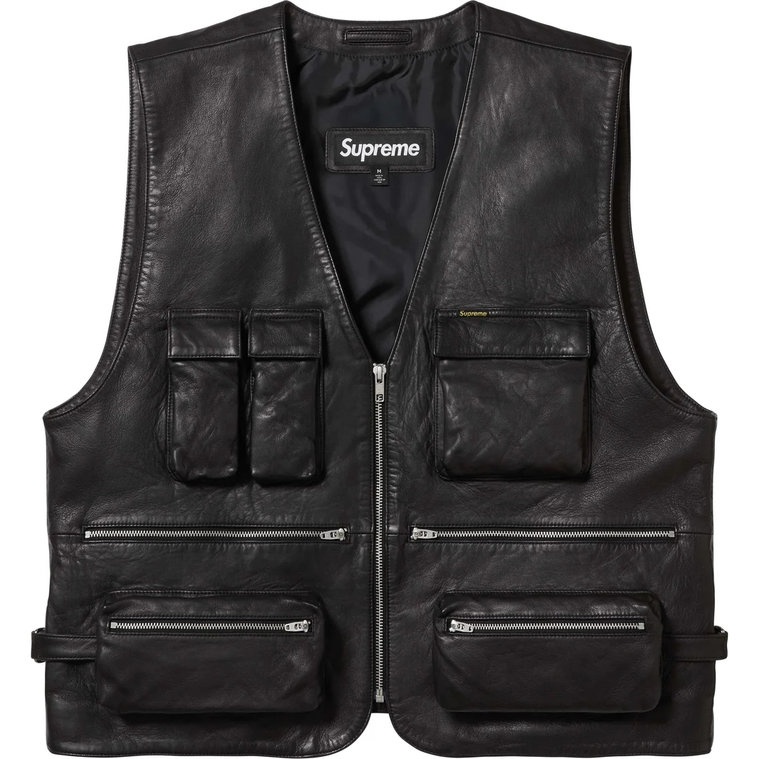 

Supreme Кожаный карго-жилет, Black
