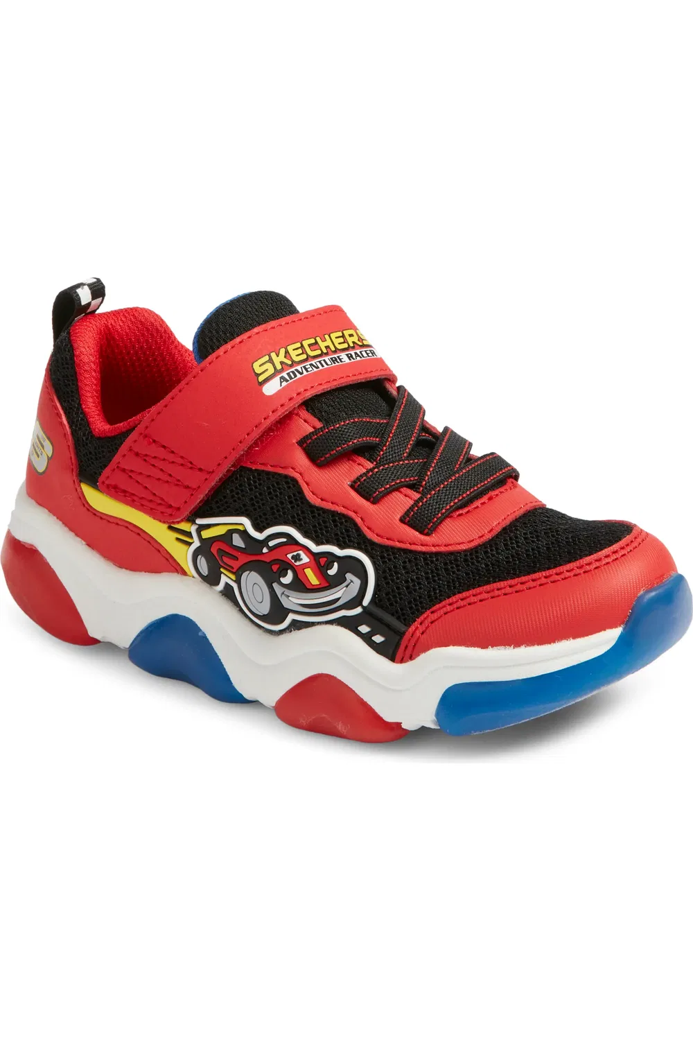 Кроссовки детские с динозаврами Mighty Glow 2.0 SKECHERS, Red Multi