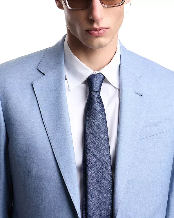 Мужской костюм с лацканами Emporio Armani, Light Blue — фото 3