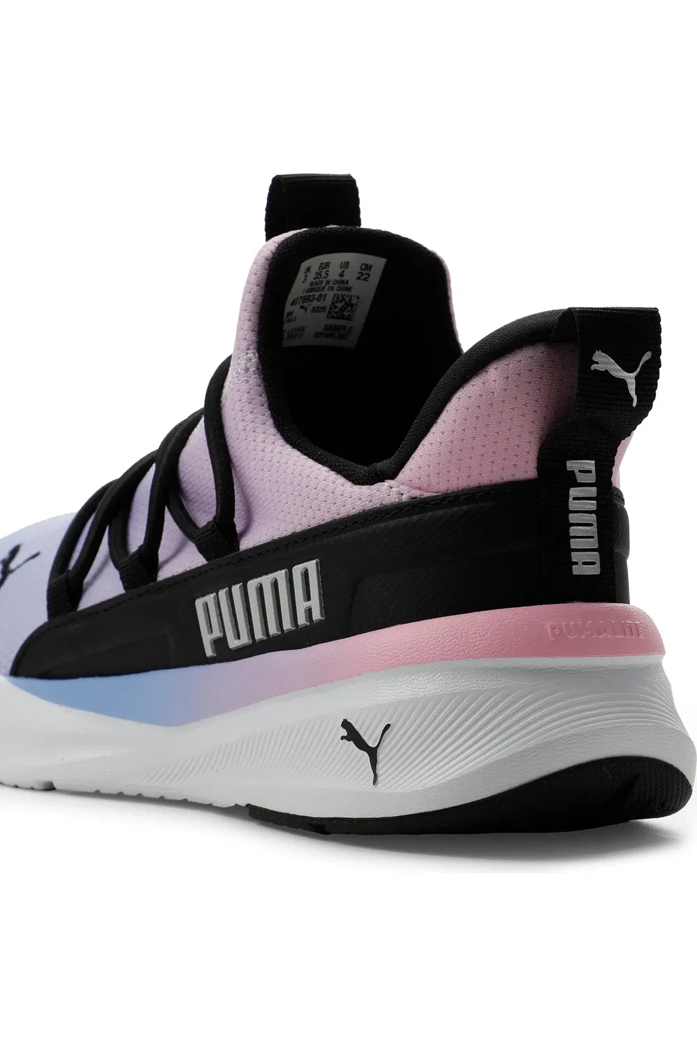 Кроссовки детские повседневные на шнуровке One4All 2.0 PUMA, Intense Lavender/Pink/Black — фото 2
