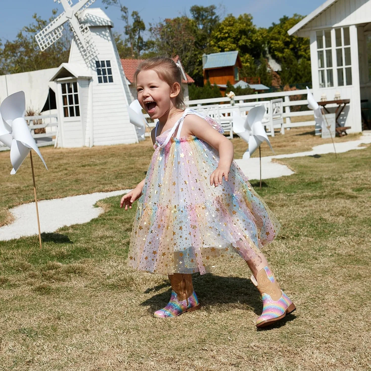 Детские сапоги для девочек с блестками Cowgirl Boots IUV KIDS, Glitter — фото 4