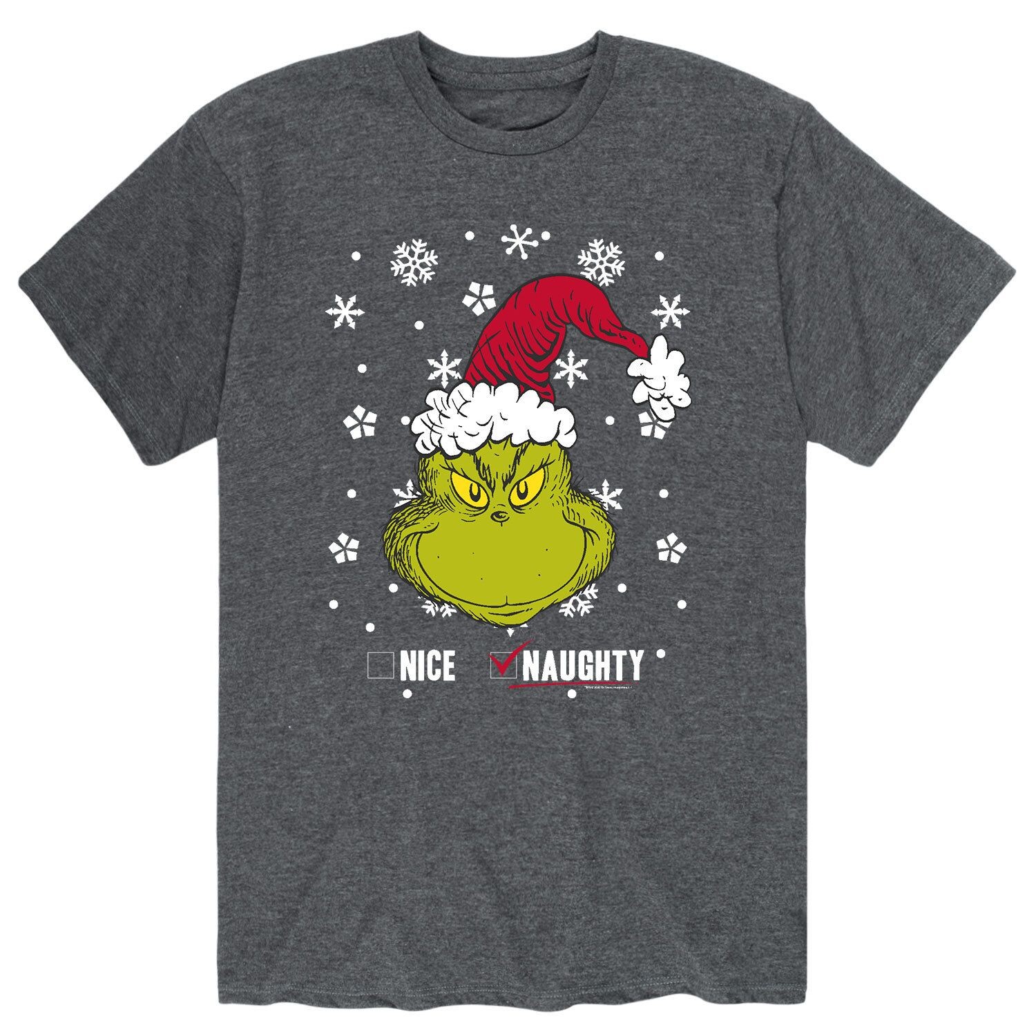 

Мужская футболка Dr. Seuss The Grinch Bad Nice Licensed Character