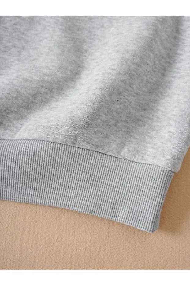 Детские свитшот для девочек с принтом We are bears printed girl/boy Serays Moda, Gray — фото 3