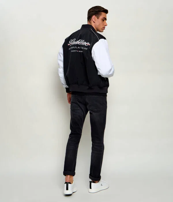 Мужская куртка-бомбер с принтом Script Varsity Tommy Hilfiger, черный — фото 2