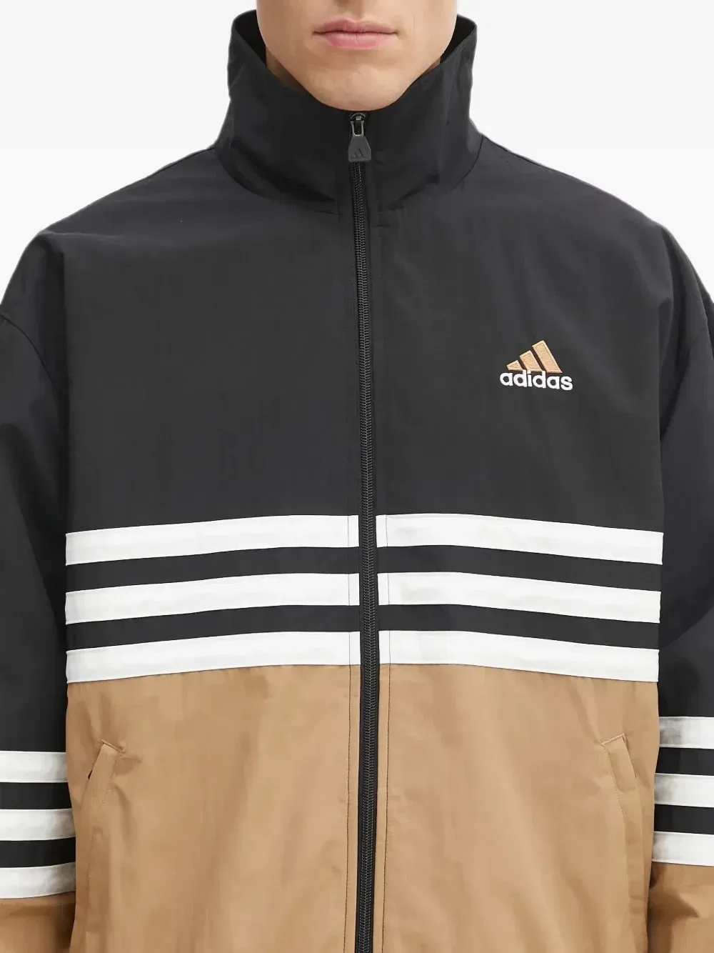 Куртка с полосатыми вставками Adidas, черный — фото 4