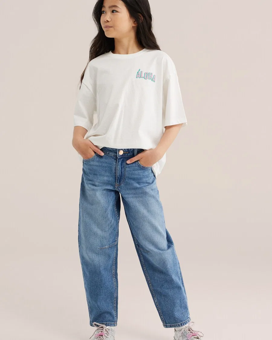 Джинсы WE Fashion Regular Jeans 'Meisjes' из синей джинсовой ткани — фото 4