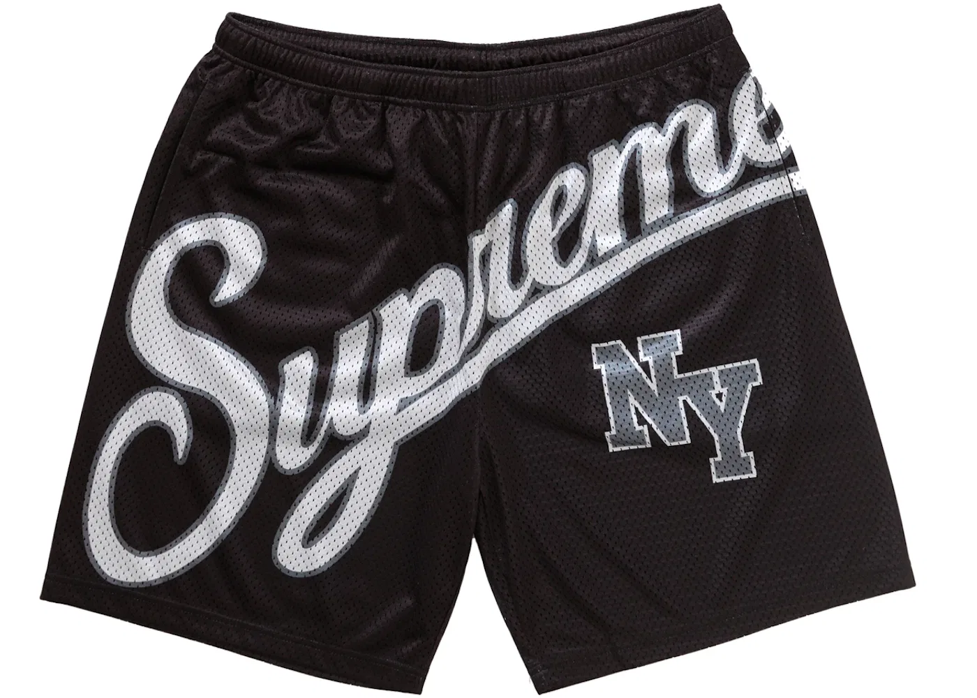 Мужские шорты с принтом Big Script Mesh Short Supreme, Black