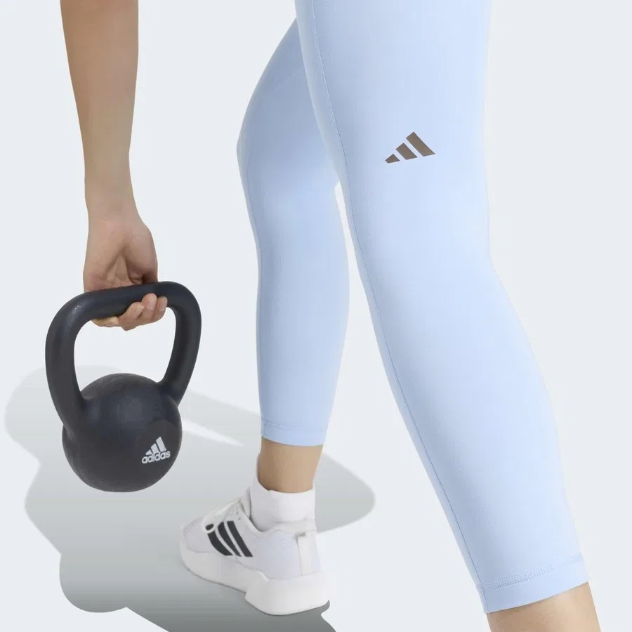 Женские леггинсы 7/8 с перекрестной талией Studio All Me adidas, Синий — фото 4