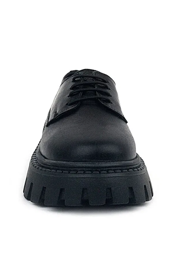 Детские оксфорды для девочек кожаные Rakerplus 1030 Ortopedikal, Black — фото 4