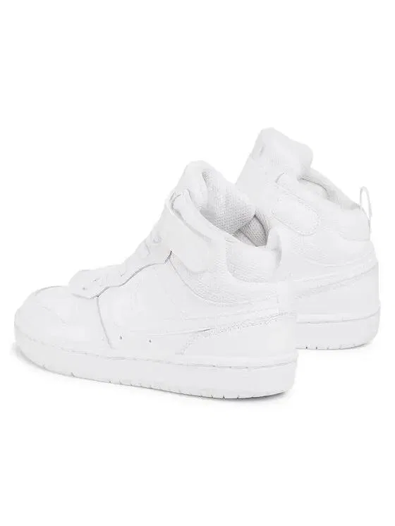 Детские высокие кожаные кроссовки Court Borough Mid 2 Nike, Weiß Baumwollweiß