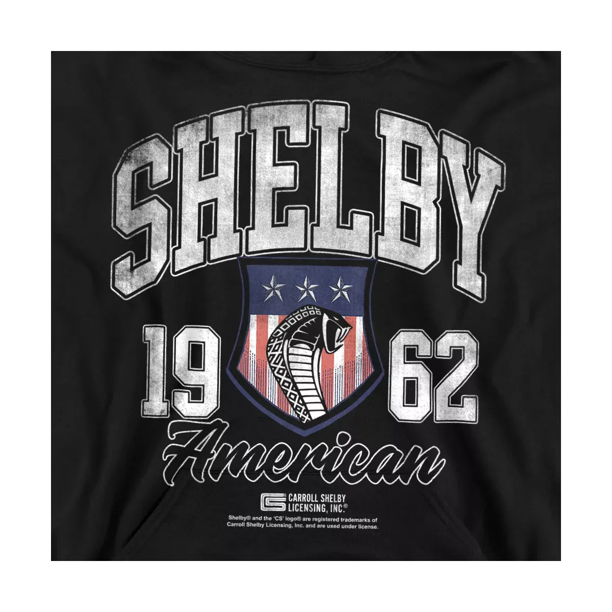 Детское худи с принтом Shelby Snake American Shield Shelby, Black — фото 2