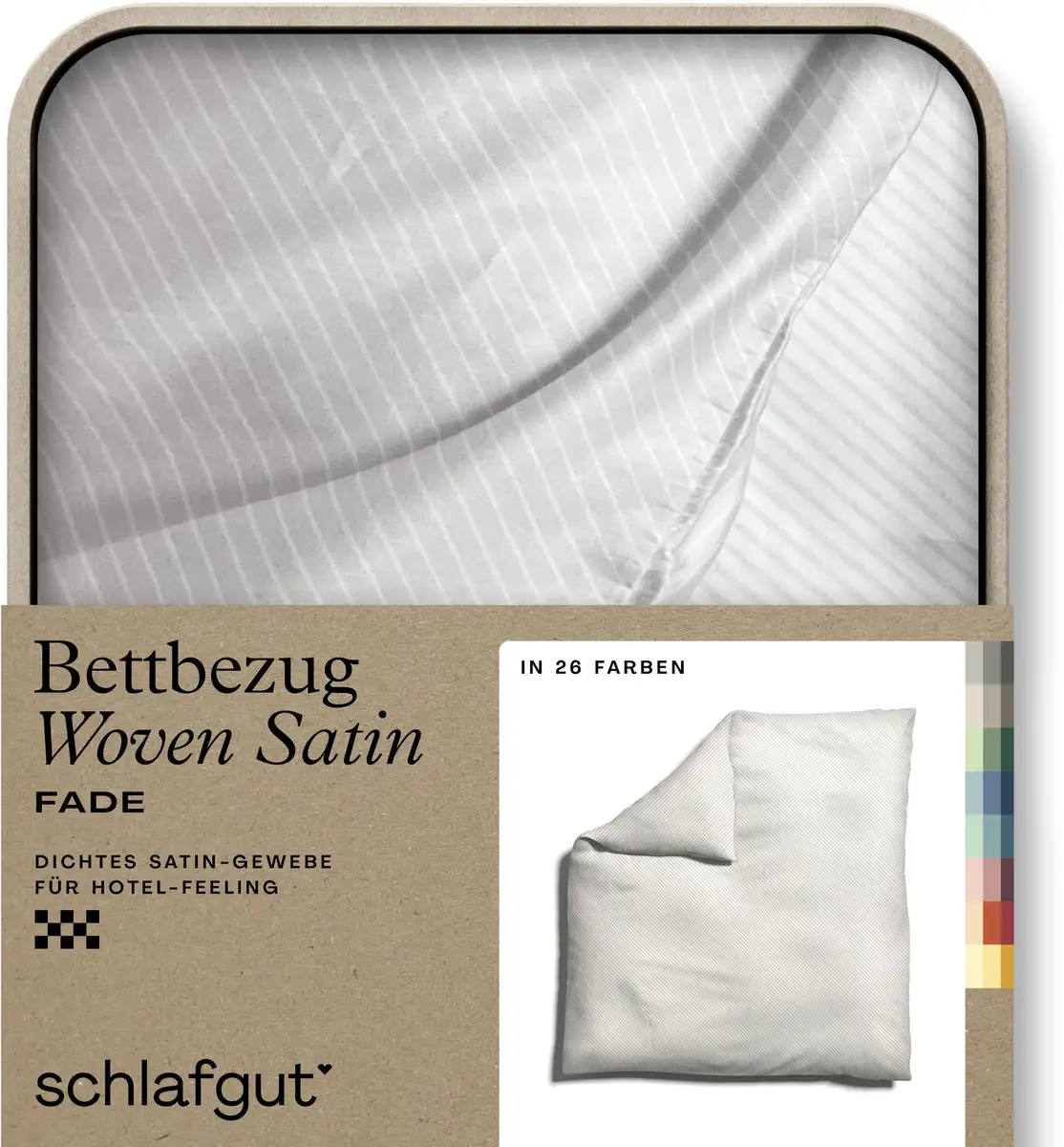

Пододеяльник Schlafgut Woven Satin Fade с тонкими полосками