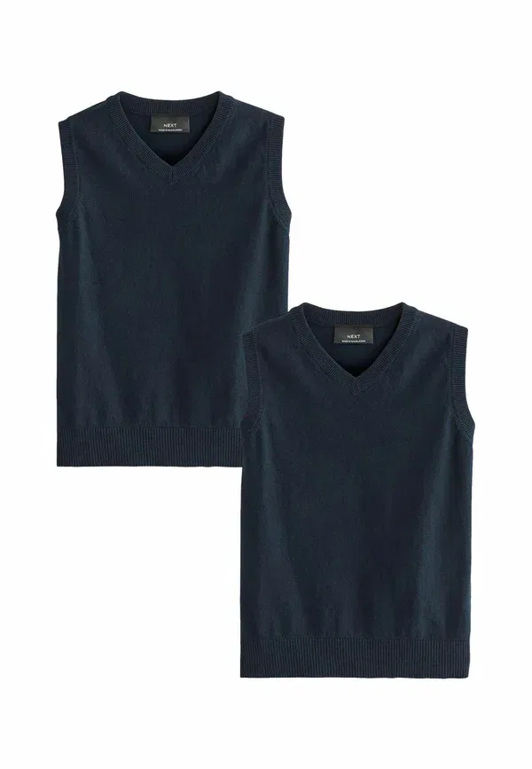 Топ 2-pack, хлопок, School Tank Top, Next, темно-синий