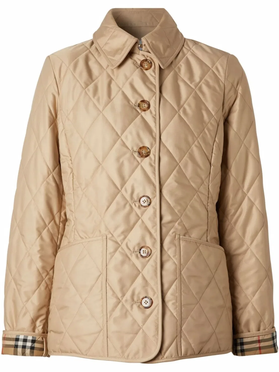 Куртка с ромбовидной стежкой Burberry, бежевый