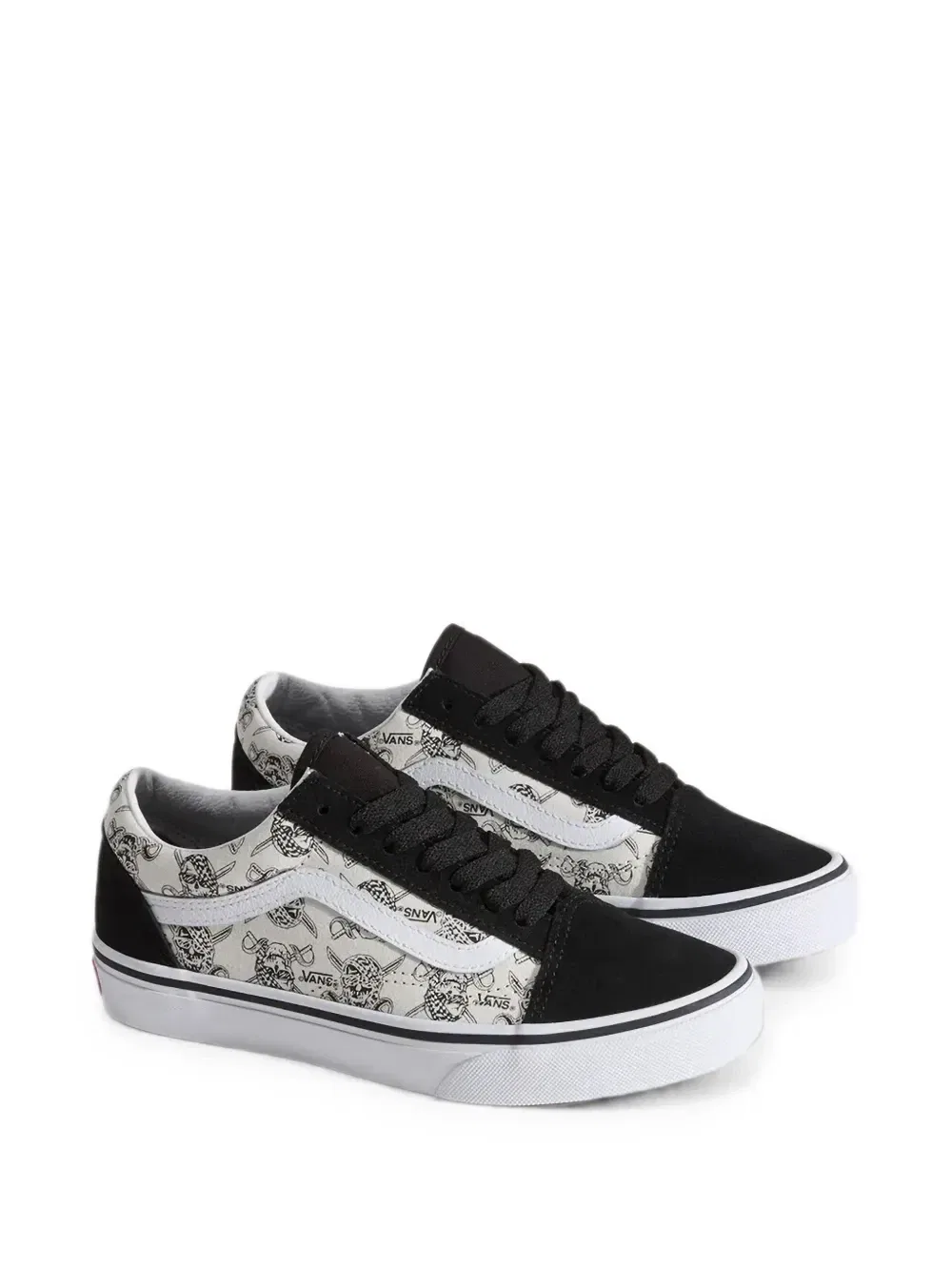 Кеды Old Skool с черепами Vans Kids, белый