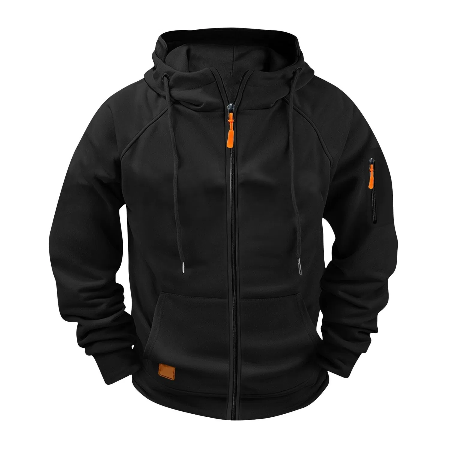 Мужской худи с флисом Military Long Sleeve, Black — фото 4