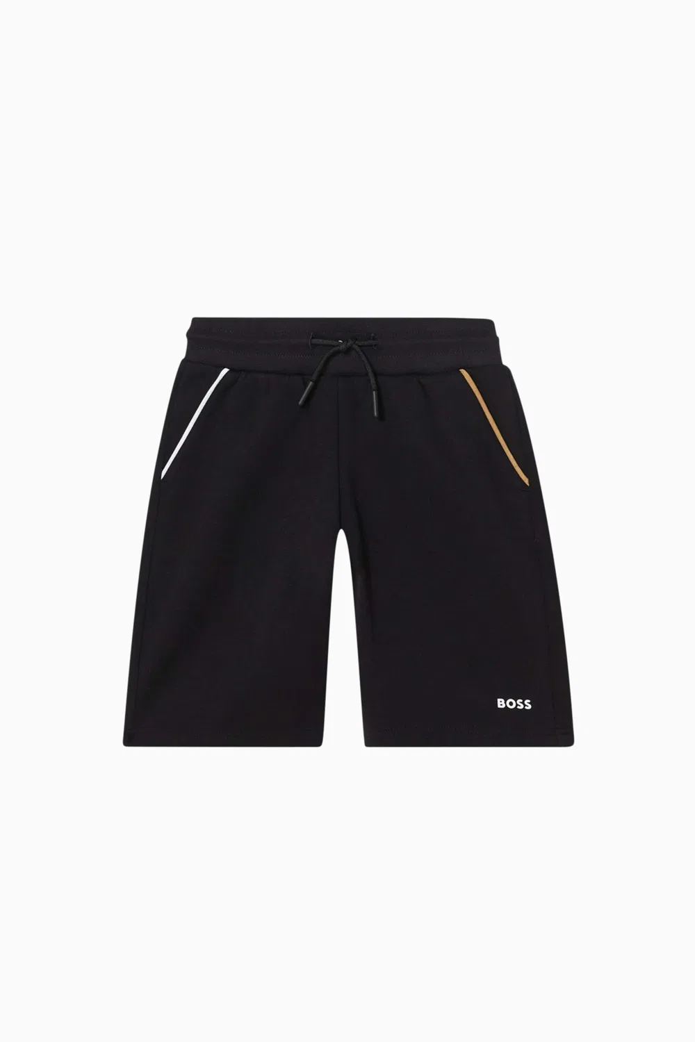 Шорты из футера с логотипом BOSS Kidswear, черный