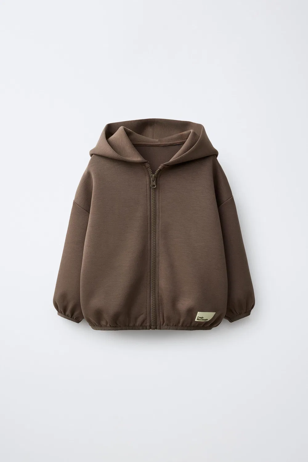 Худи на молнии с блокировкой ZARA, Brown