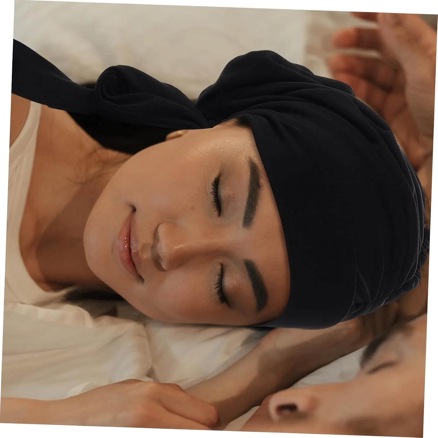 Шапочка для сна Satin Turban, minkissy, 4 шт, Black — фото 3