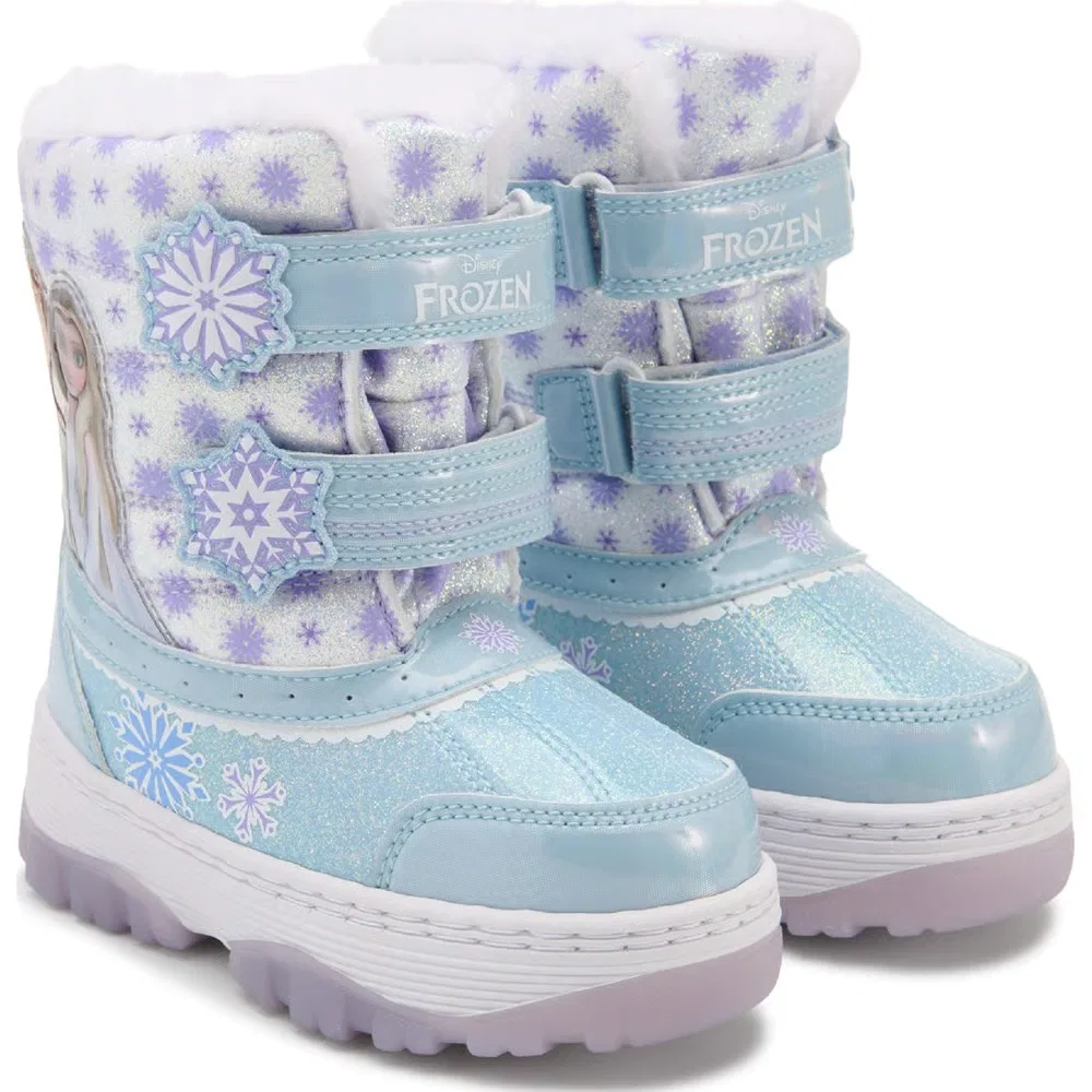 Детские зимние ботинки с подсветкой для малышей Frozen, Blue/White