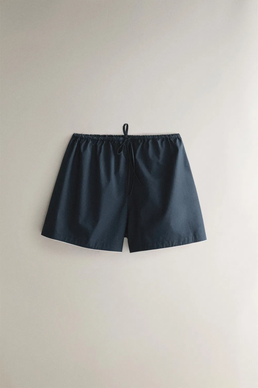Обычные хлопковые шорты ZARA, Navy blue