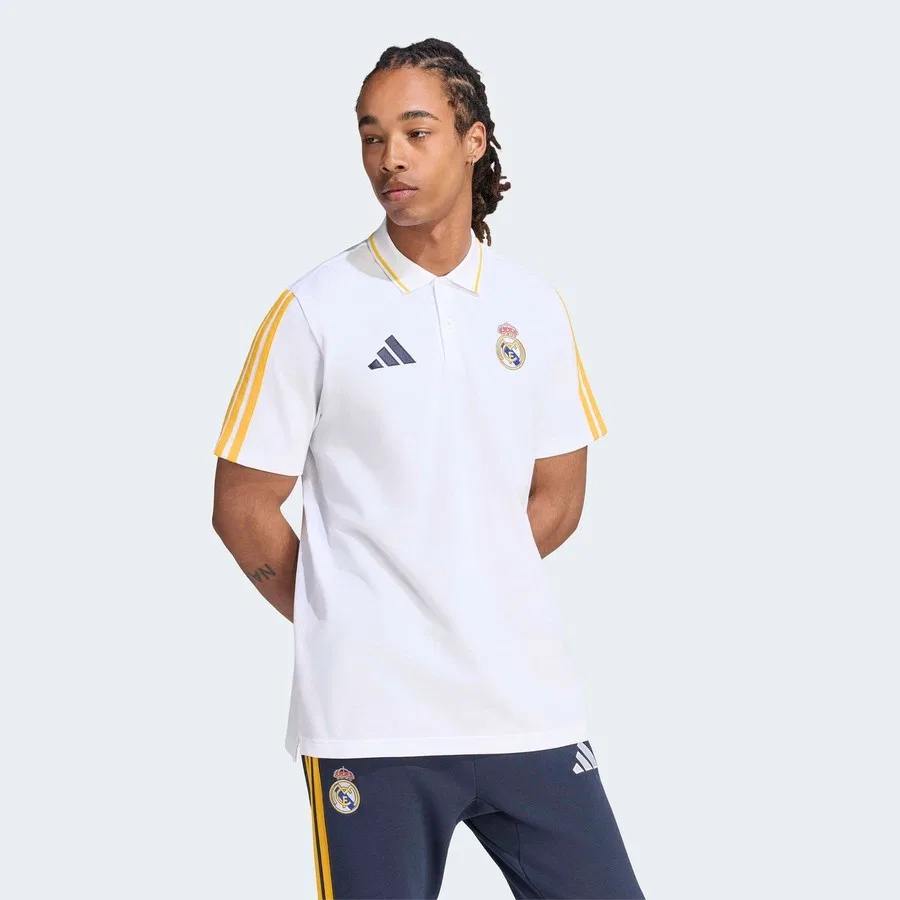 Мужское поло с коротким рукавом Real Madrid DNA adidas, Белый