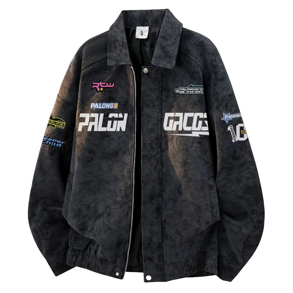 Детское кожаное пальто с отложным воротником Unisex Lapel Moderate, PAL ONGACO, Black