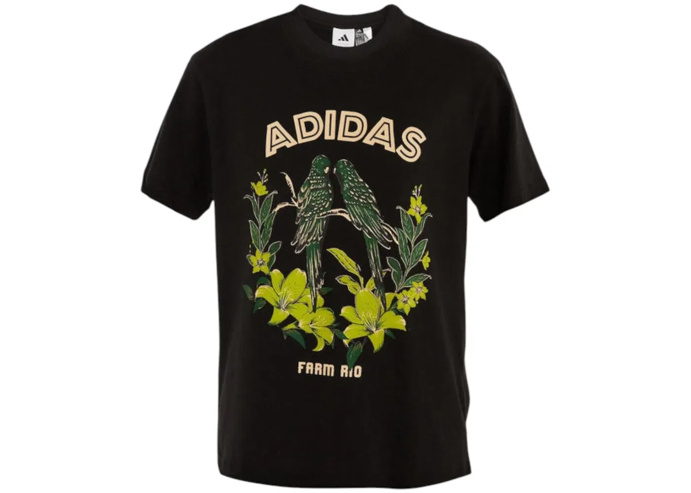 Женская футболка с принтом Adidas x Farm Rio Birds T-shirt Adidas, Black