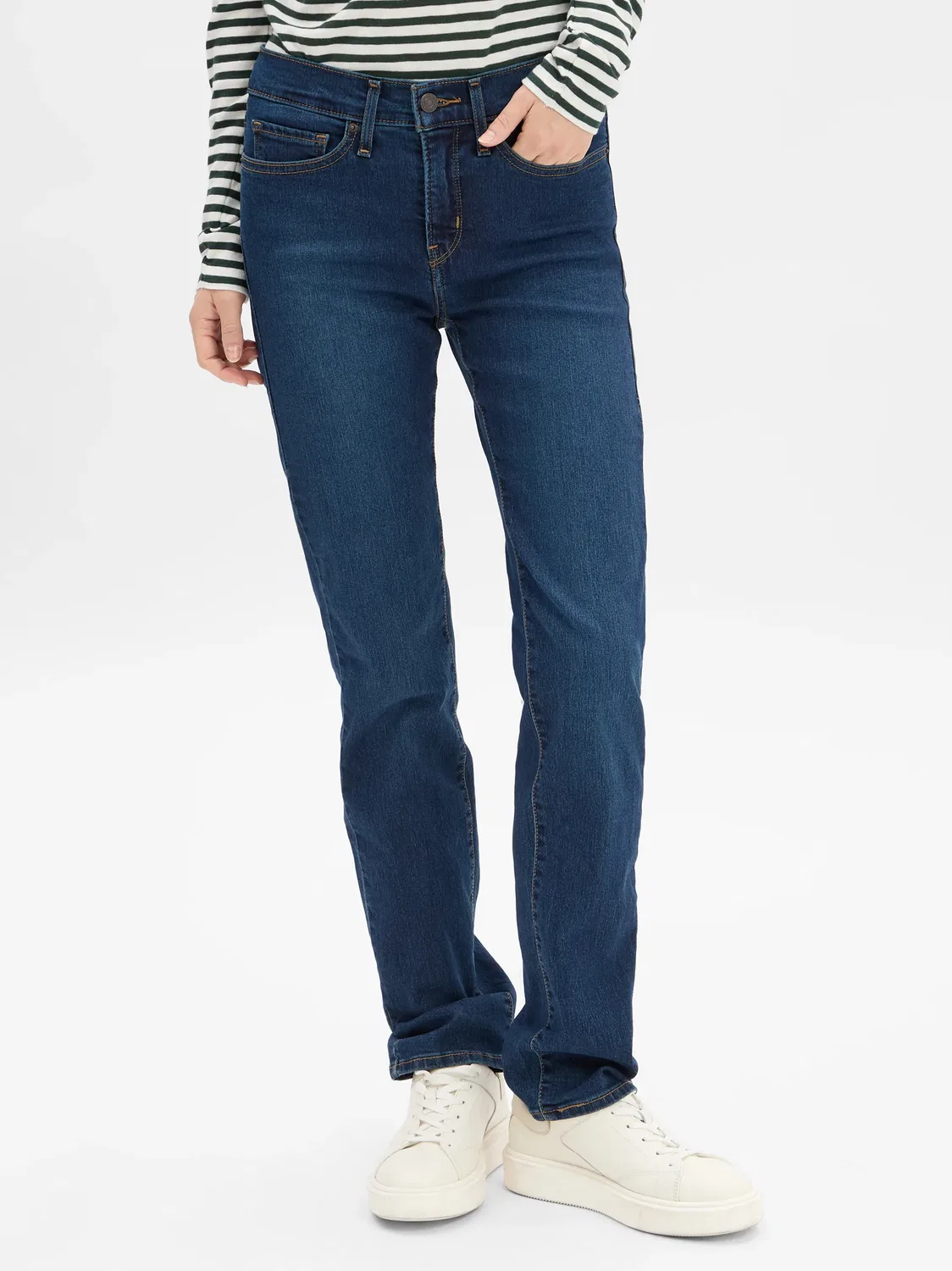 Женские джинсы shaping straight Levi's, Blue Stone — фото 3