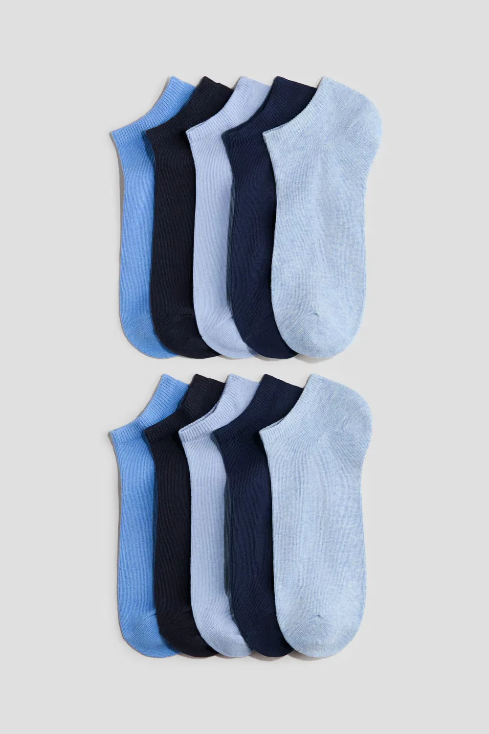 10 коротких носков в упаковке H&M, Blau/Schwarz