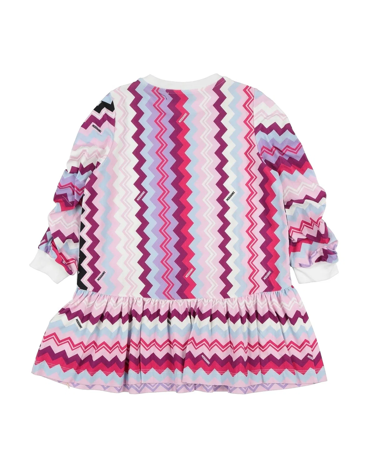 Детское платье для девочек из джерси с принтом модель Missoni, сиреневый — фото 2