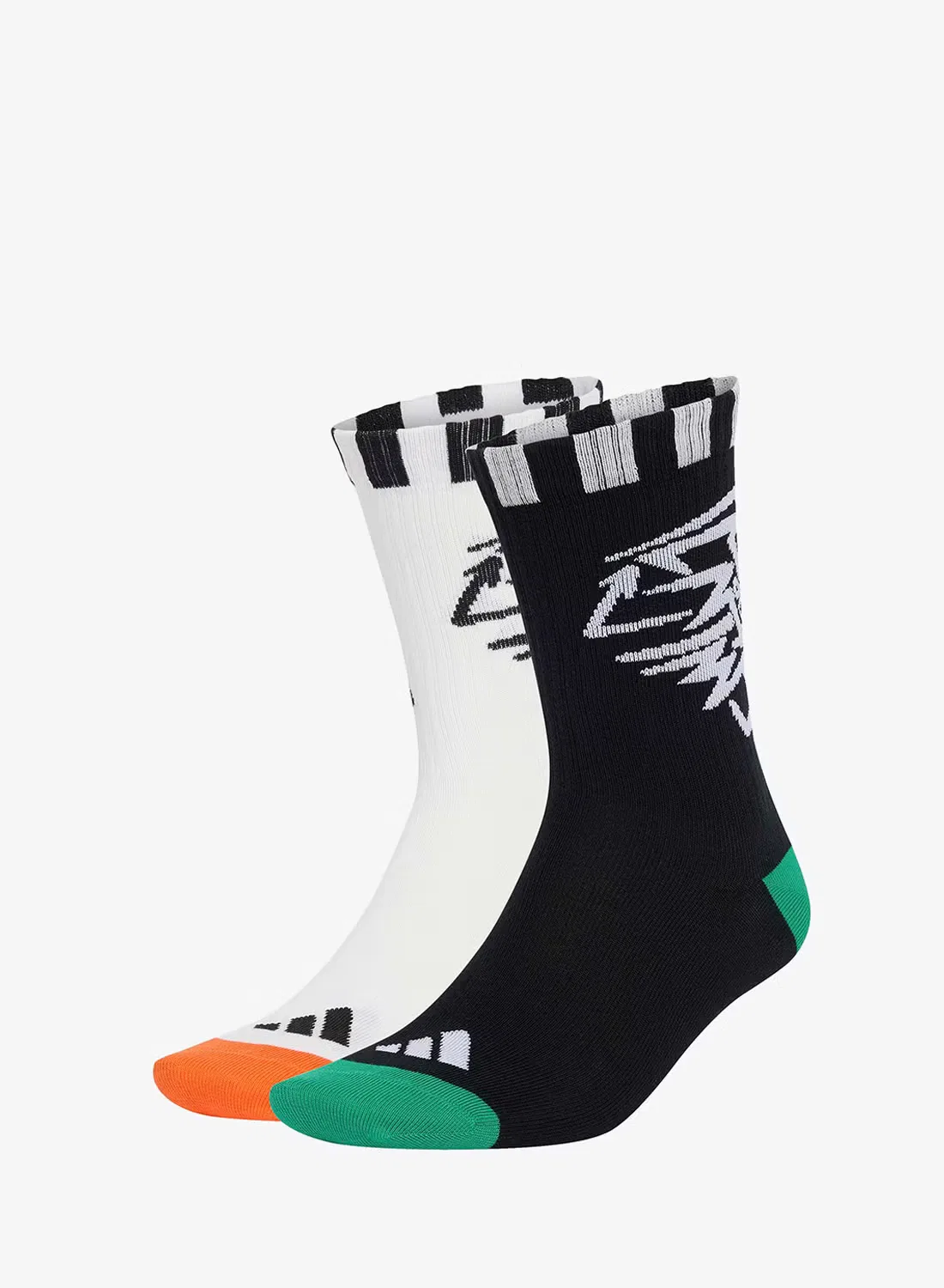 Носки с принтом 2 пары Adidas, белый